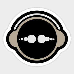 Digital music headphones. Sticker